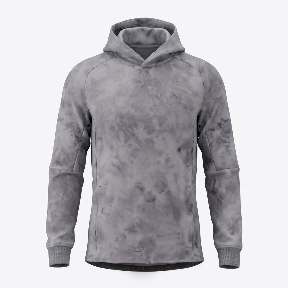 Lululemon Textured Tech Hoodie Mens XS Diamond Dye Rhino Grey Anchor Performance